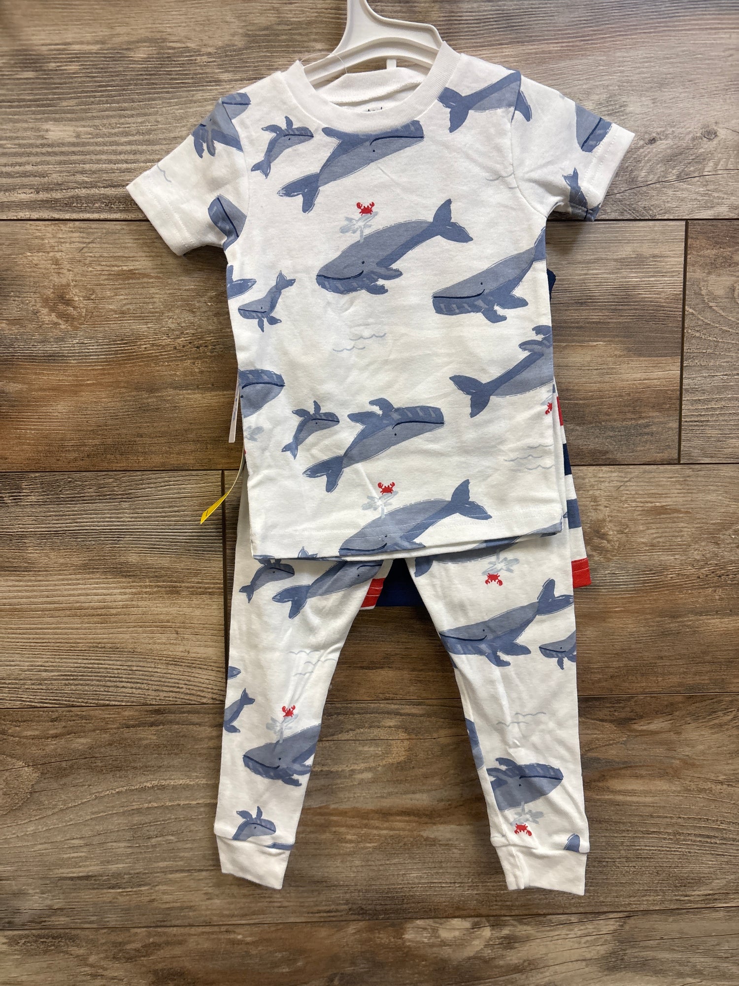 NEW Just One You Whale 4pc Pajama Set White/Navy sz 18m