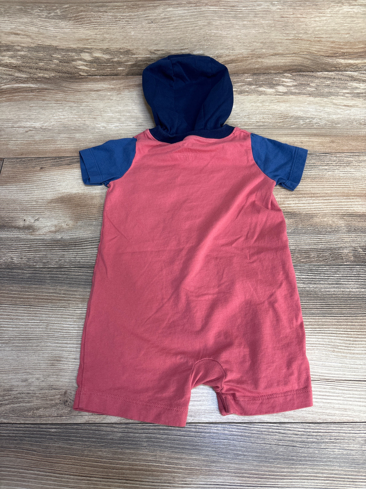 Carter's Hooded Shortie Romper Blue/Red sz 12m