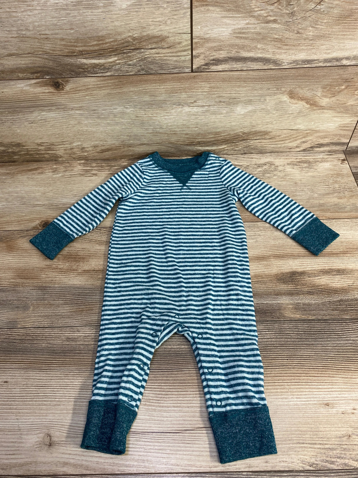 Cat & Jack Striped Coverall Green sz 6-9m