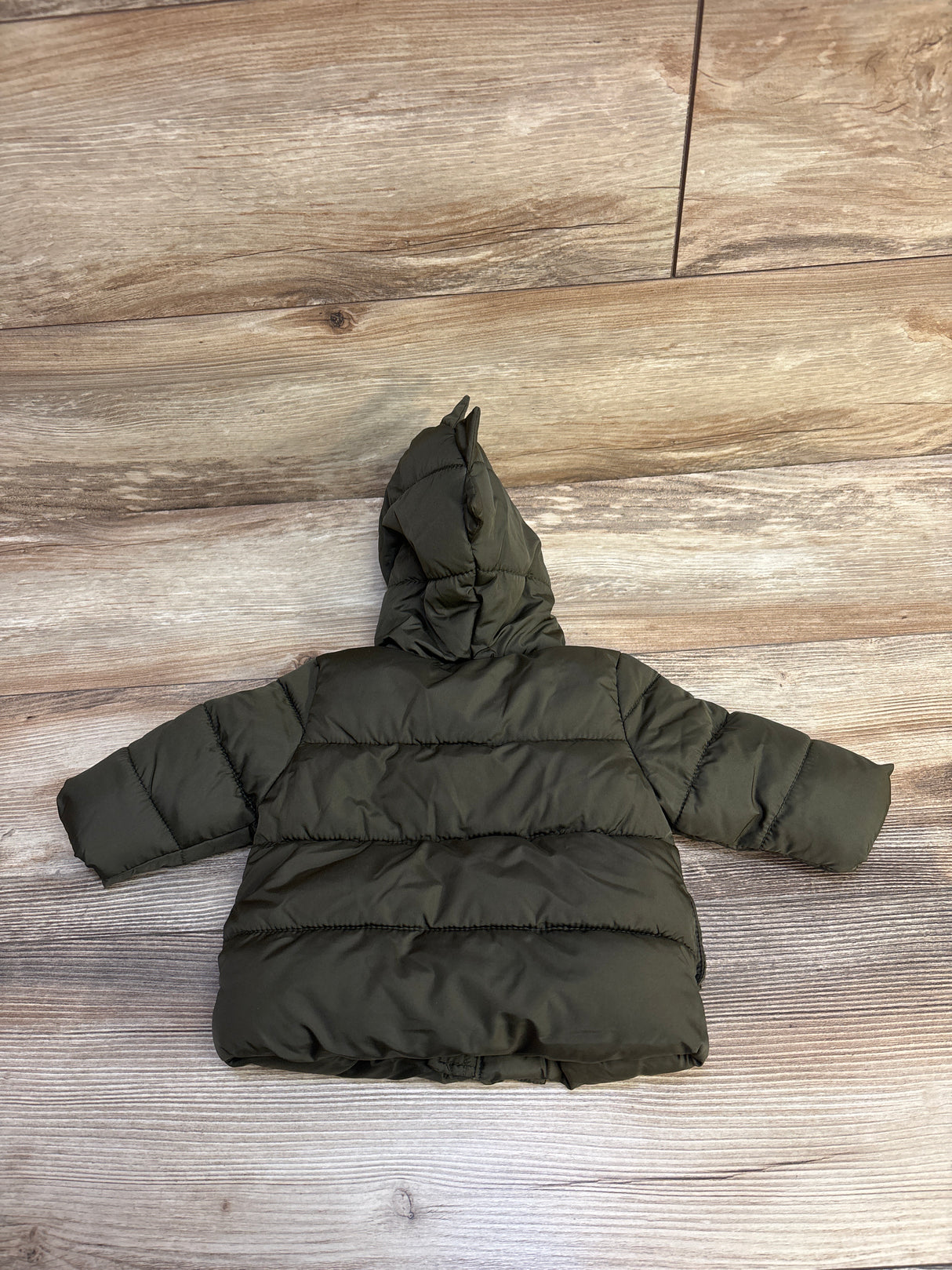 Old Navy Frost Free Dinosaur Puffer Jacket in Heritage Green