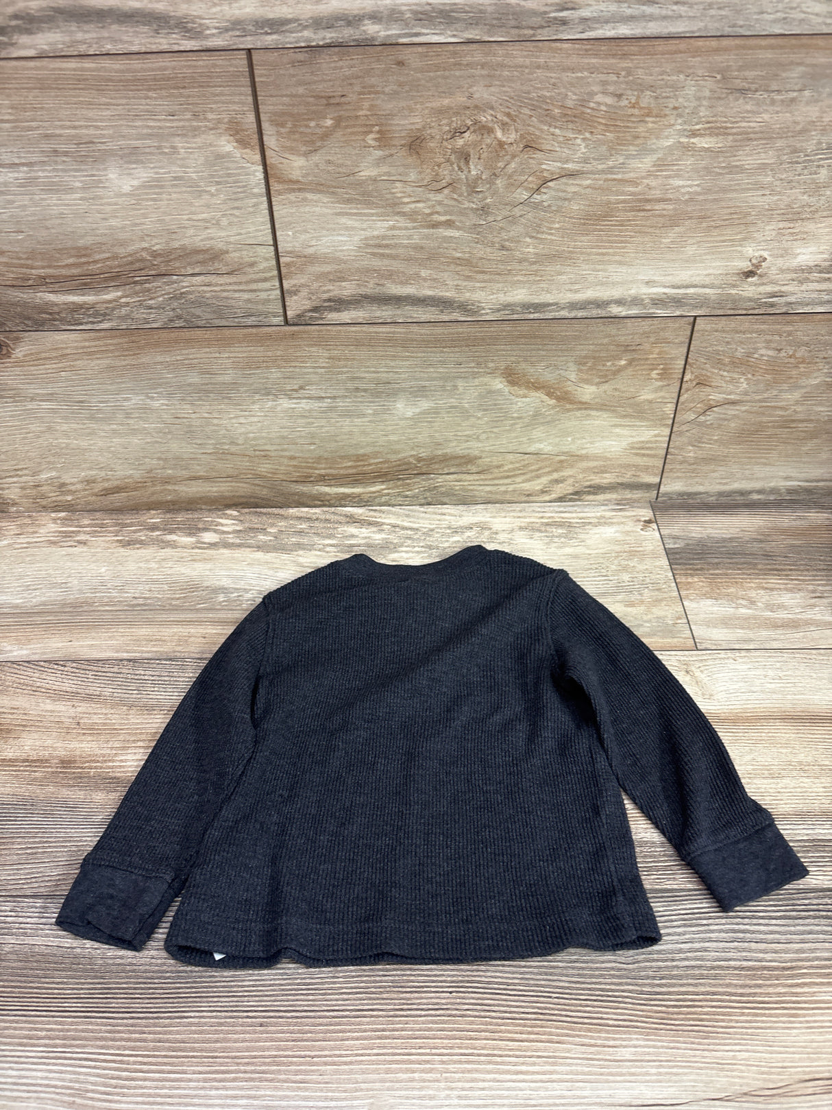 Old Navy Waffle Knit Henley shirt Grey sz 18-24m