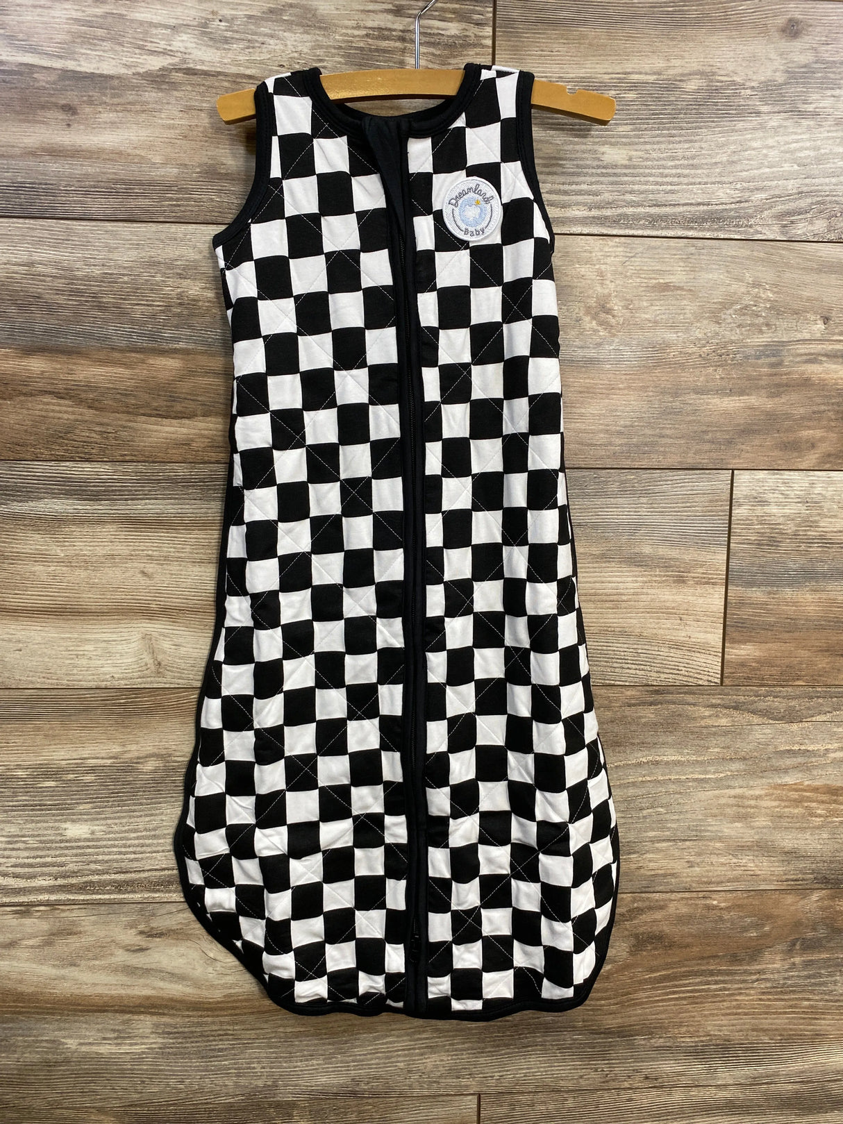 NEW Dreamland Baby Checkered Weighted Sleep Sack Black sz 6-12m