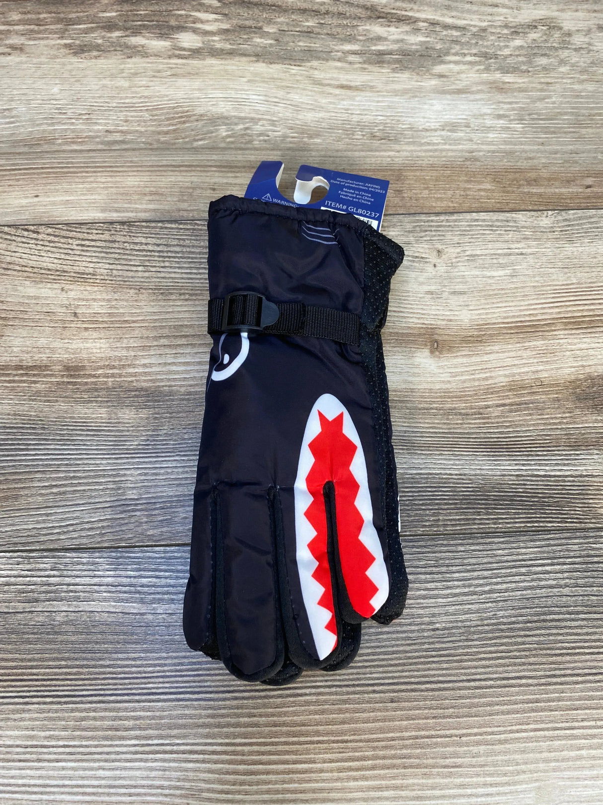 NEW ThermaWear Kid's Black Shark Winter Ski Gloves