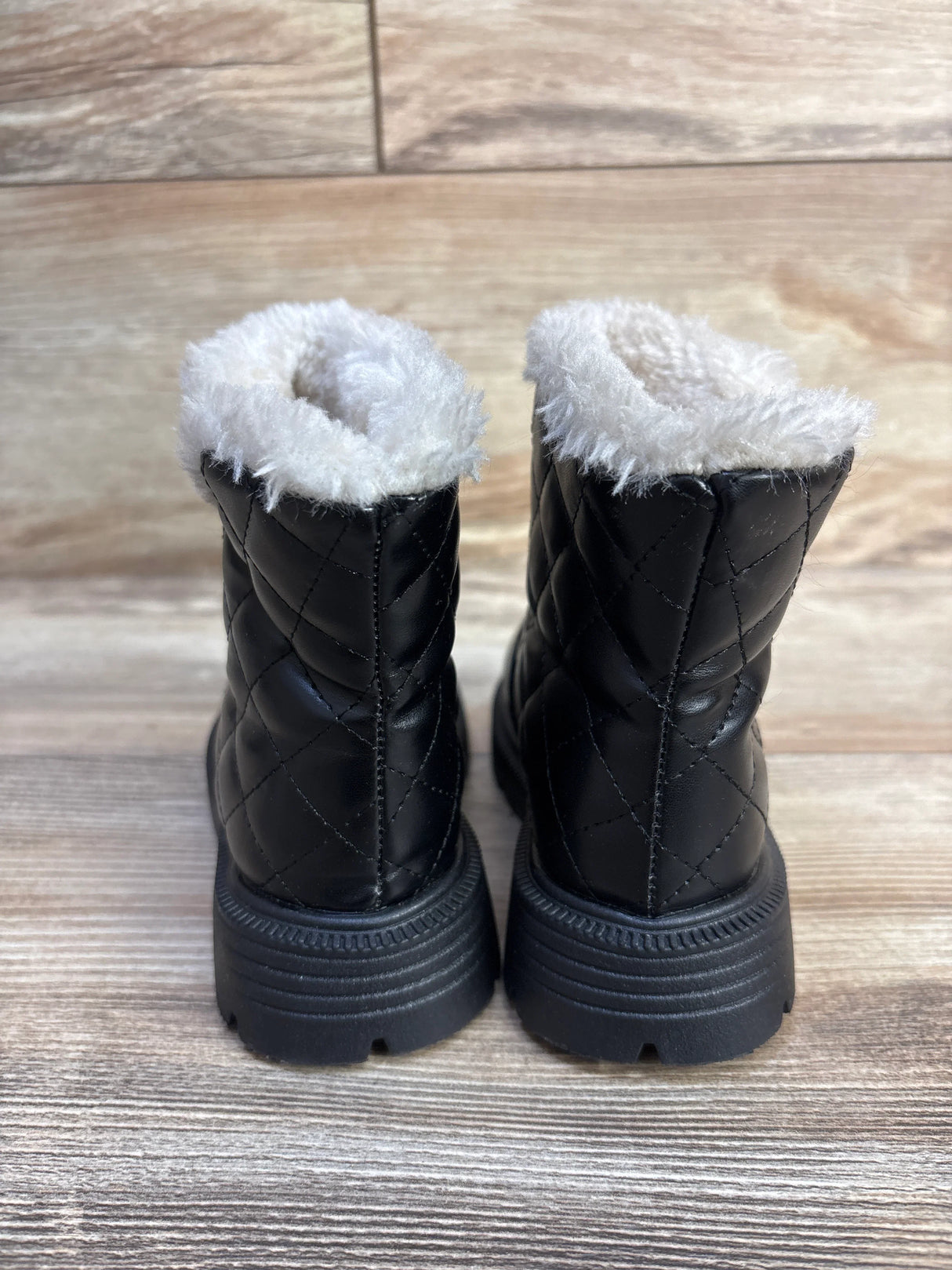 Fur Lined Fashion Boots, Black sz 9c