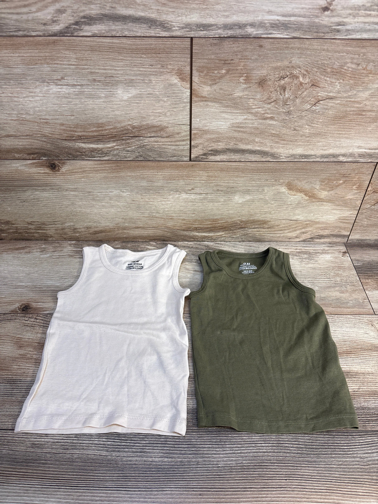 H&M 2pk Tank Tops Olive sz 2T