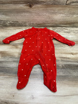 Old Navy Heart Print Sleeper Red sz 0-3m