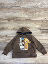 Encrypted Bear Pull Over Hoodie Brown sz 2T
