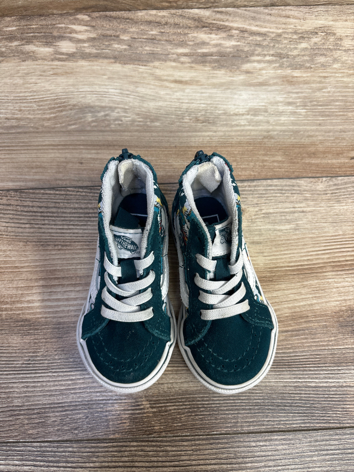 Vans Sk8-Hi Zip Shoes 'Mythical Glow Deep Teal' sz 5.5c