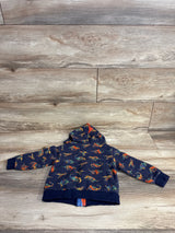 Little Me Dinosaur Print Full Zip Hoodie Navy sz 24m