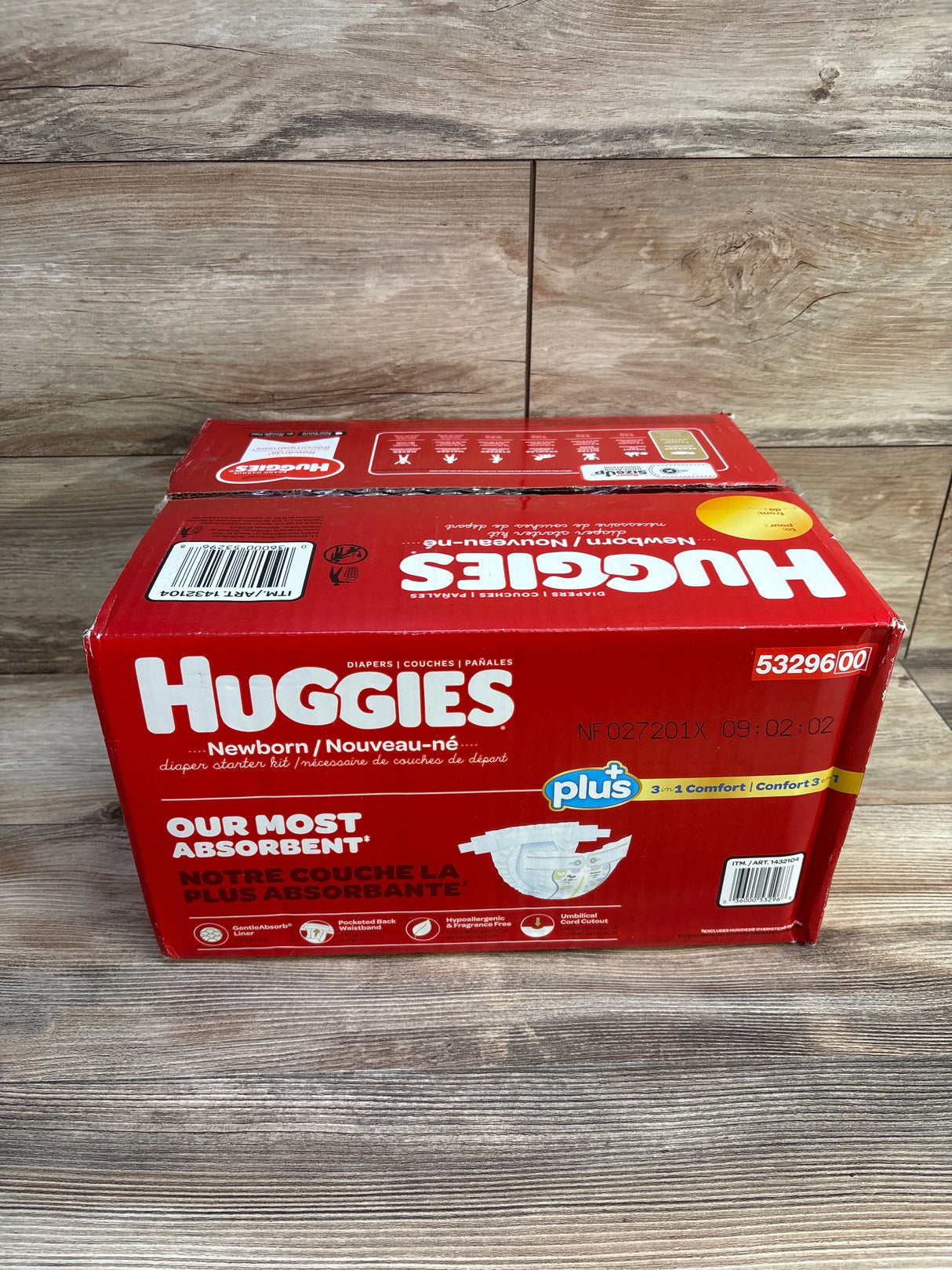 NEW Box of Huggies Little Snugglers Plus Diapers 126ct. Size Newborn + One - Me n Mommy To Be