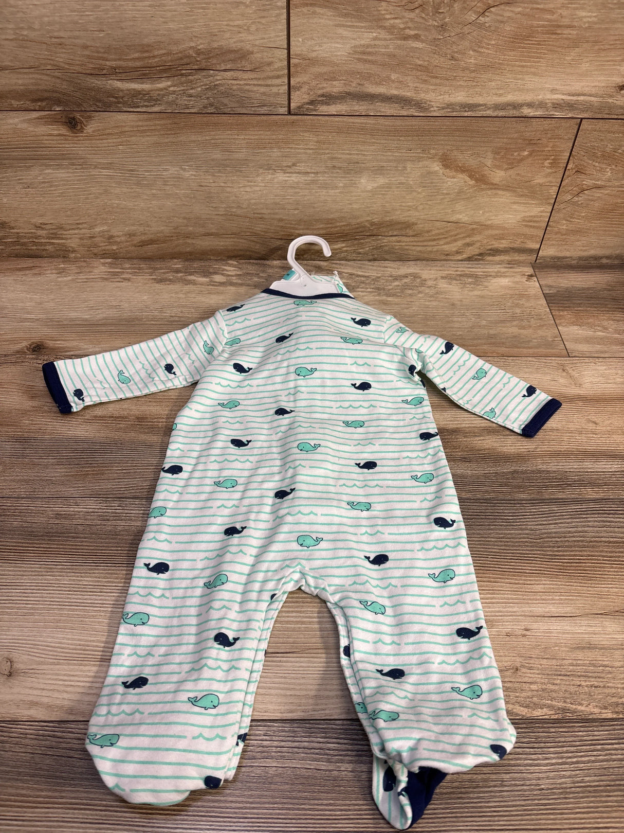 NEW Little Me 2pc Whale Print Sleeper & Hat White sz 6m - Me n Mommy To Be