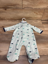 NEW Little Me 2pc Whale Print Sleeper & Hat White sz 6m - Me n Mommy To Be