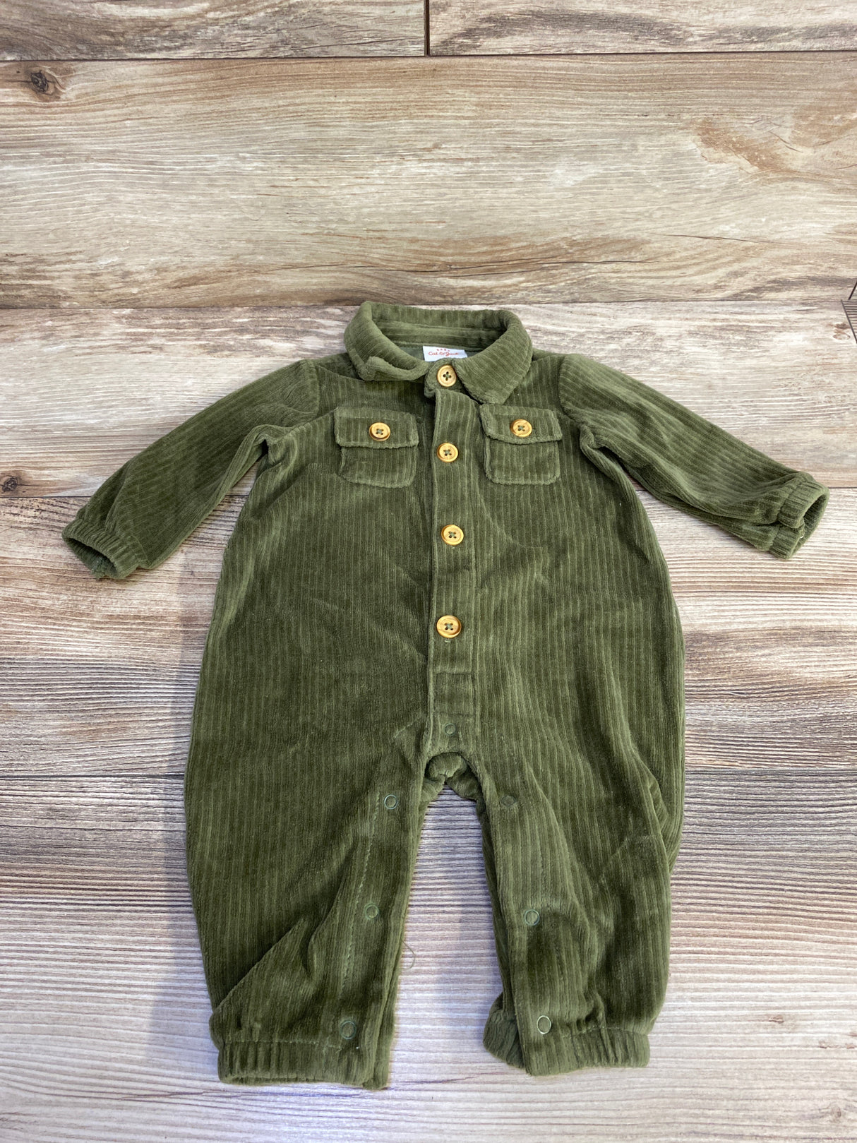 Cat & Jack Ribbed Coverall Green sz 0-3m