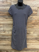 Isabel Maternity Striped Bodycon Dress Navy sz Large