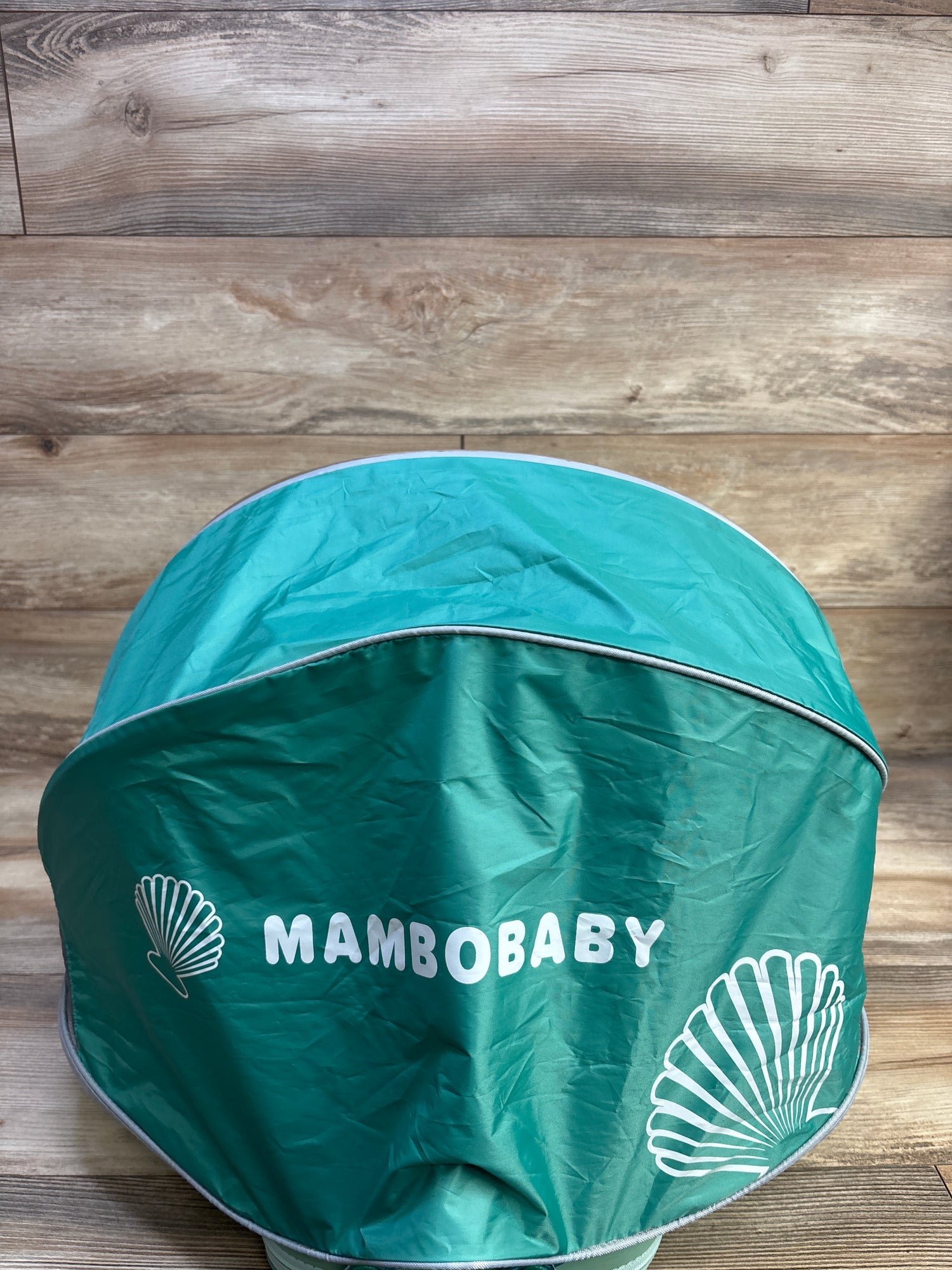 Mambobaby Innovative Explorer Baby Pool Float with Canopy in Seashell Green 13-40lbs