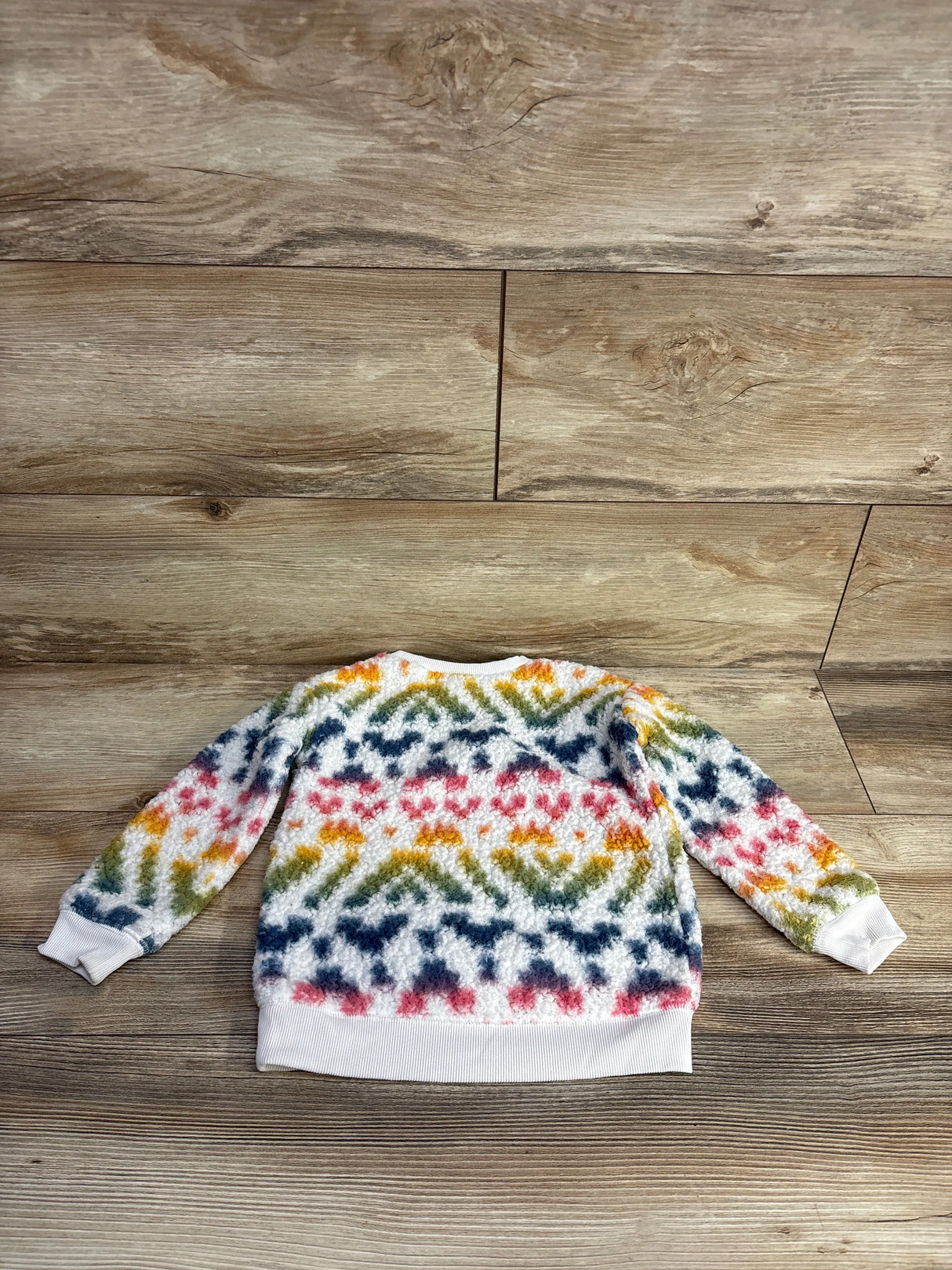 Jumping Beans Sherpa Heart Sweatshirt White sz 24m