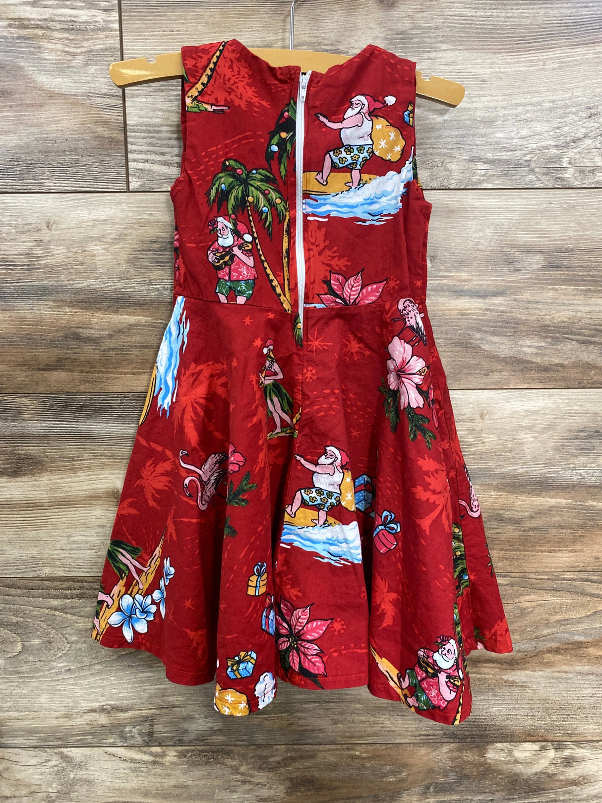 Hawaii Hangover Surfing Santa Dress Red sz 4T