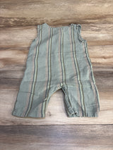 Easy-Peasy Henley Striped Romper Green sz 18m