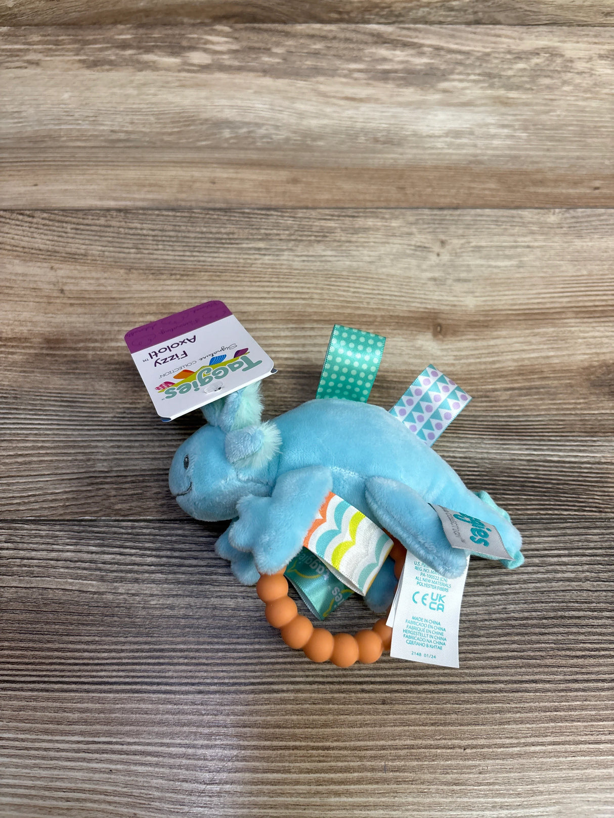 NEW Taggies Fizzy Axolotl Teether Rattle