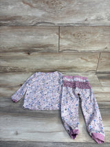 RuffleButts 2pc Floral Pajama Set Pink sz 3T