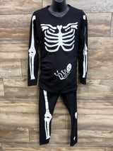 Motherhood Maternity 2pc Skeleton Shirt & Leggings Set Black sz Medium