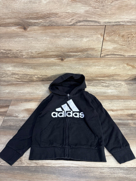 Adidas Logo Full Zip Hoodie Black sz 5T - Me n Mommy To Be