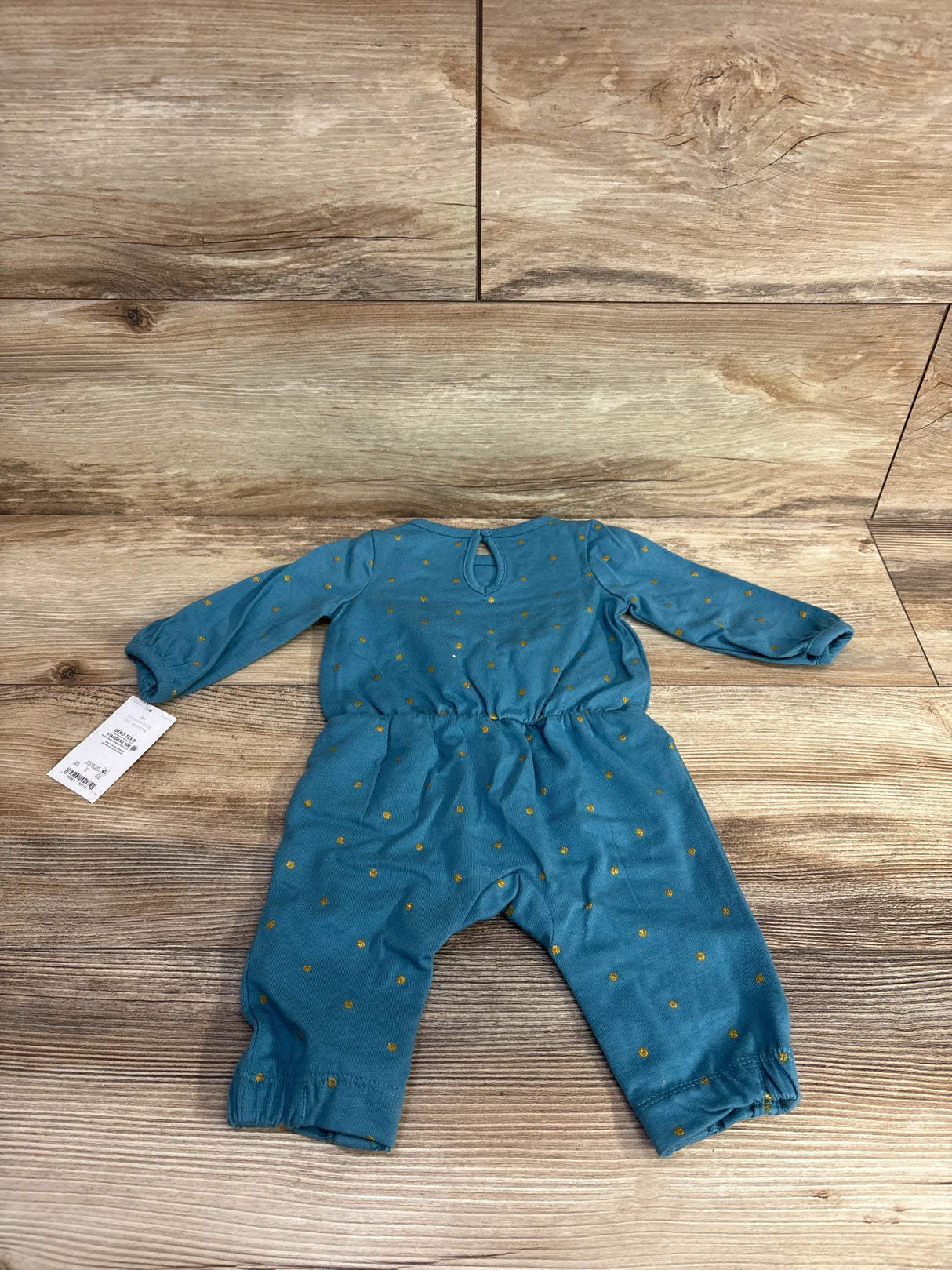 NEW Just One You Metallic Polka Dot Coverall Teal sz 3m