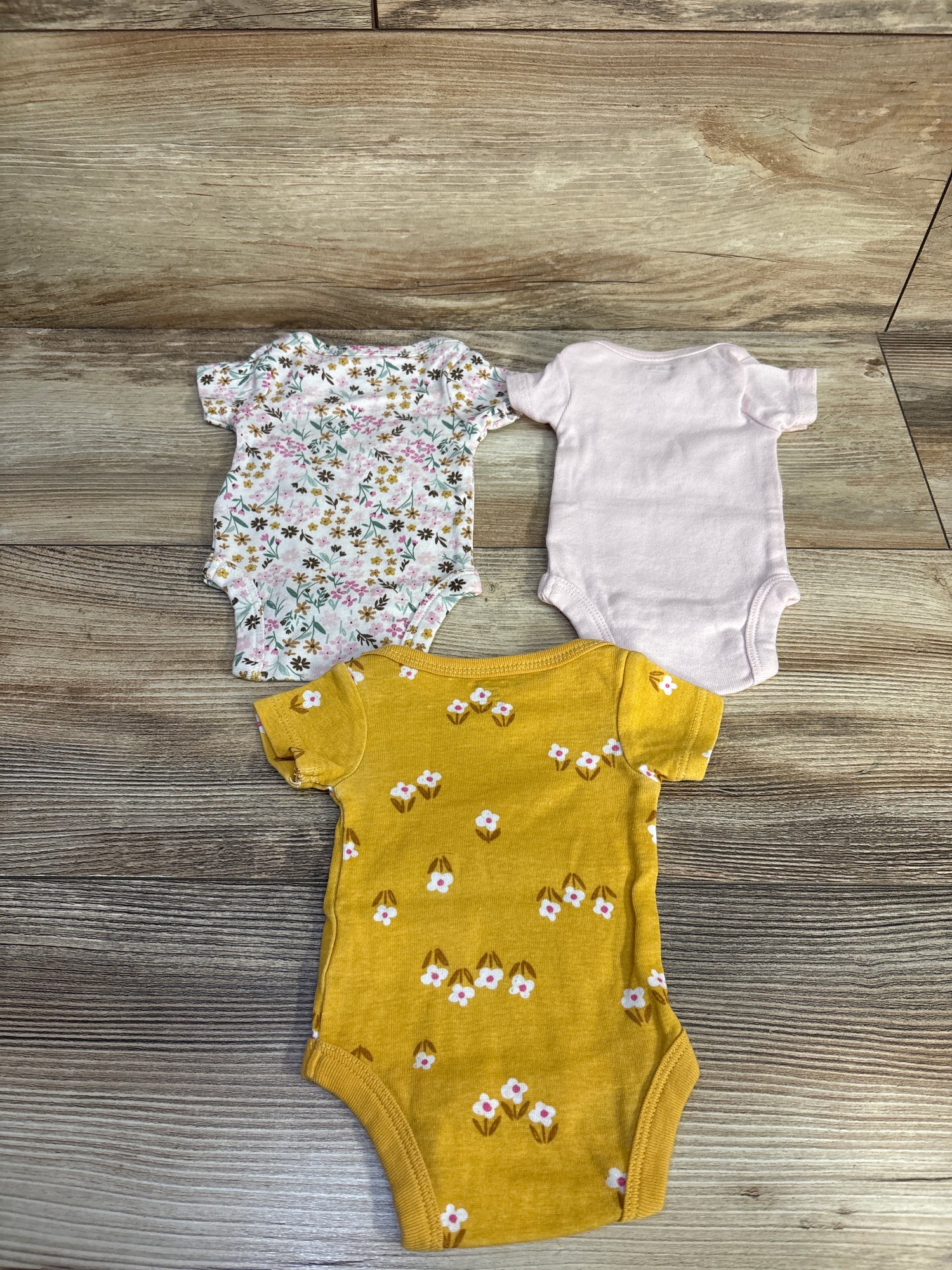 Gerber 3pk Bodysuits White sz Preemie