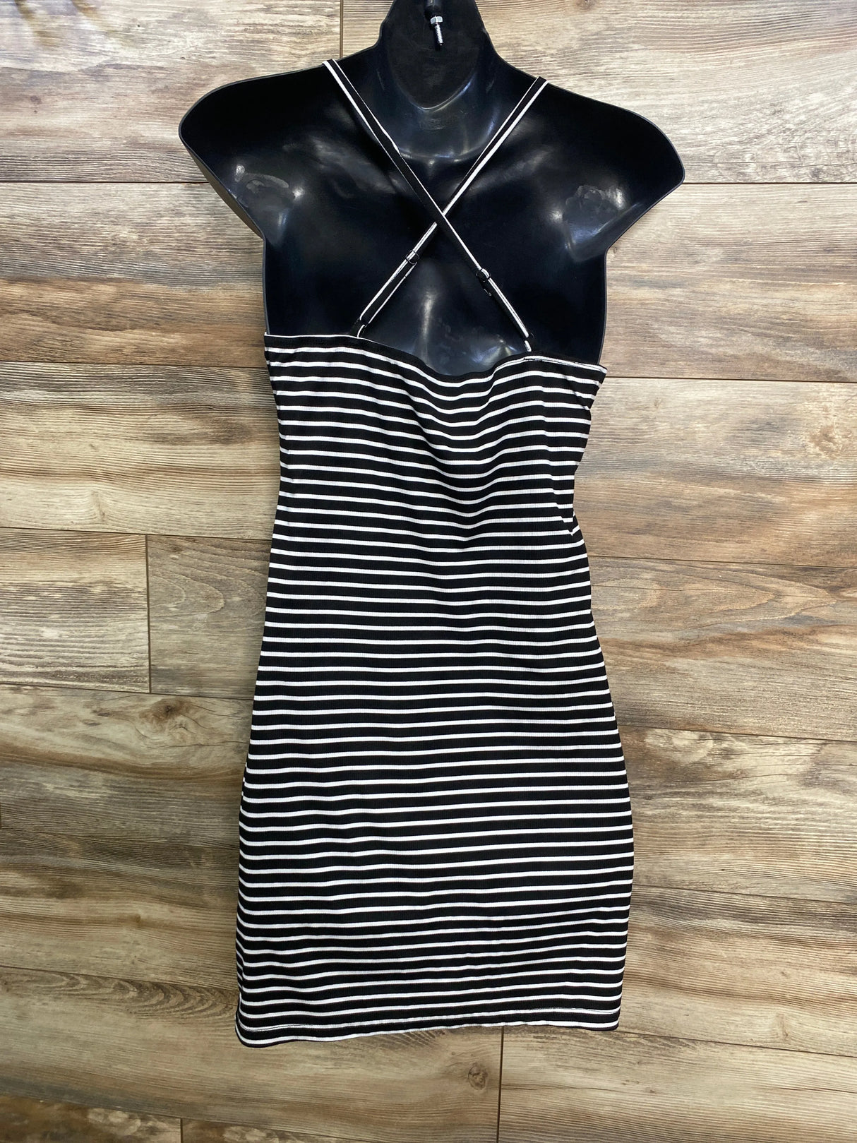 Shein Maternity Striped Cami Dress Black sz Large