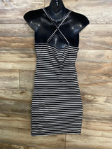Shein Maternity Striped Cami Dress Black sz Large