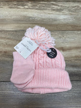 NEW Laura Ashley Pink Hat & Mittens Set sz 6-12m