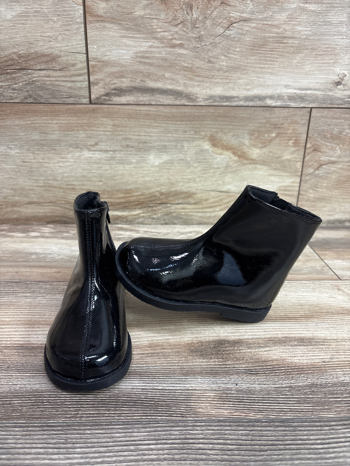 Zara Patent Finish Ankle Boots Black sz 6c