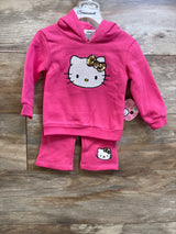 NEW Hello Kitty 2pc Sequin Sweatshirt & Pants Set Pink sz 12m