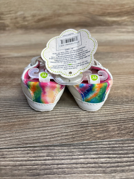 NEW First Steps by Stepping Stone Soft Sole Shoes White sz 1c - Me n Mommy To Be