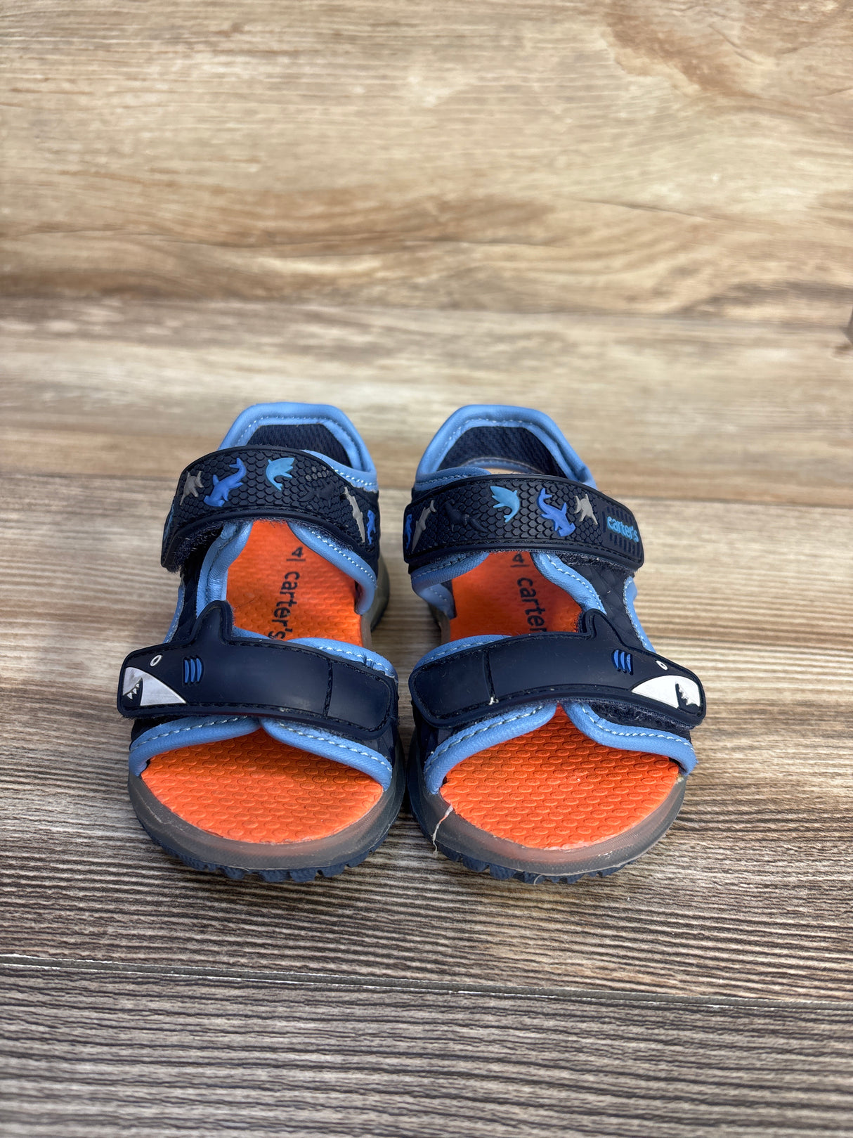 Carter's Todd Shark Sandals Navy sz 4c