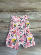 Just One You Floral Ruffle Romper Pink sz 3m - Me n Mommy To Be