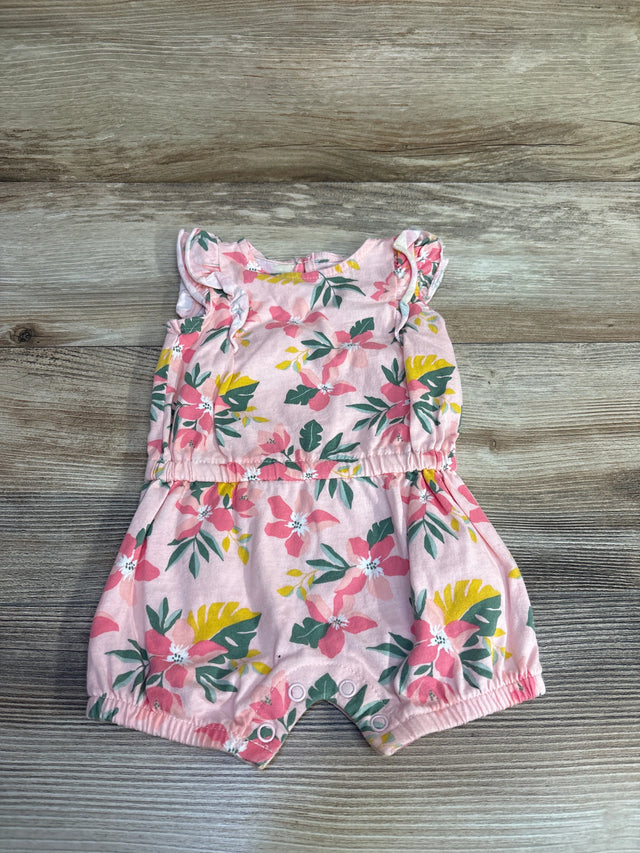 Just One You Floral Ruffle Romper Pink sz 3m - Me n Mommy To Be