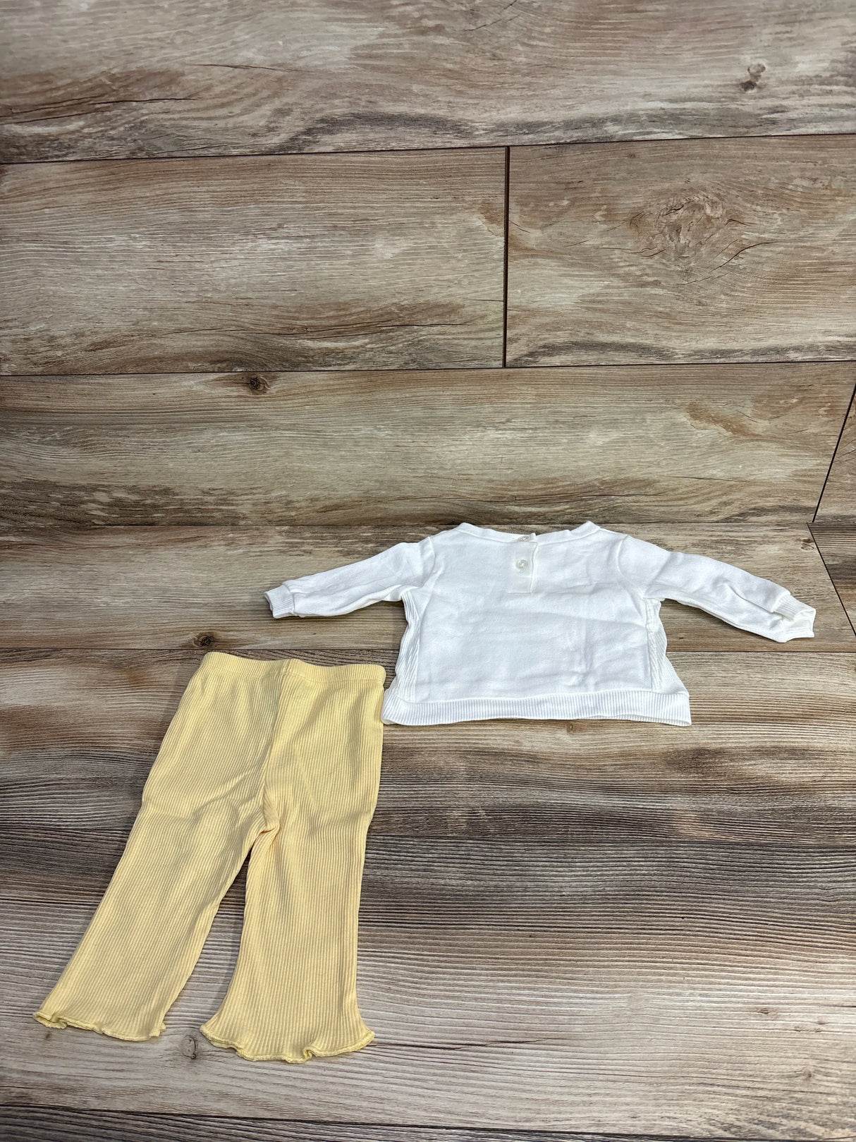 Nicole Miller 2pc Lemon Print Sweatshirt & Bottoms Set White sz 0-3m