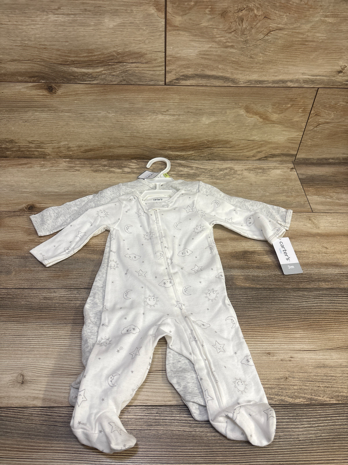 NEW Carter's 2pk Sleepers White sz 3m