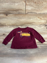 Carter's Hot Dot Shirt Burgundy sz 18m - Me n Mommy To Be