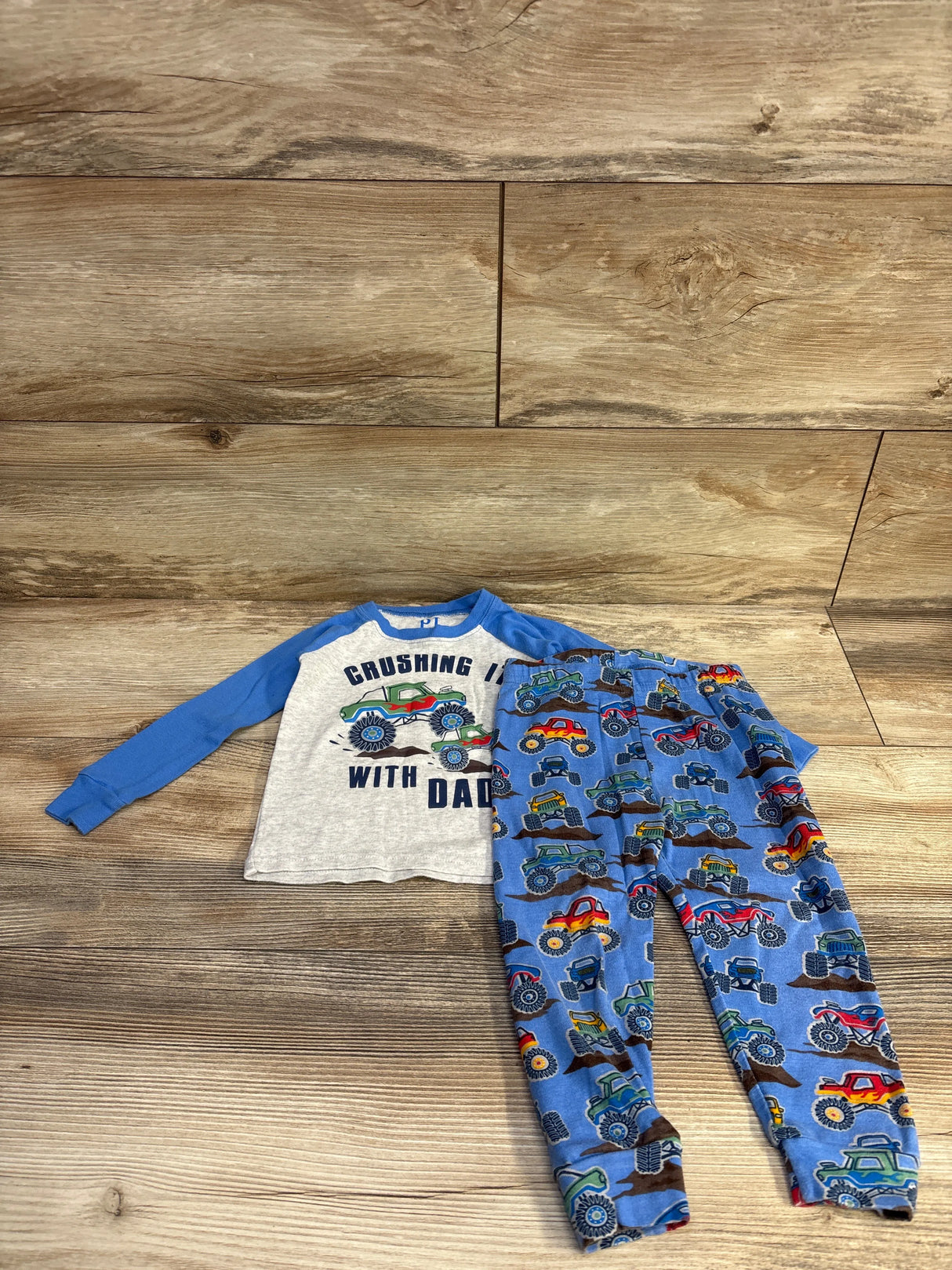 Children's Place 2pc Crushing It Pajama Set Blue sz 18-24m - Me n Mommy To Be