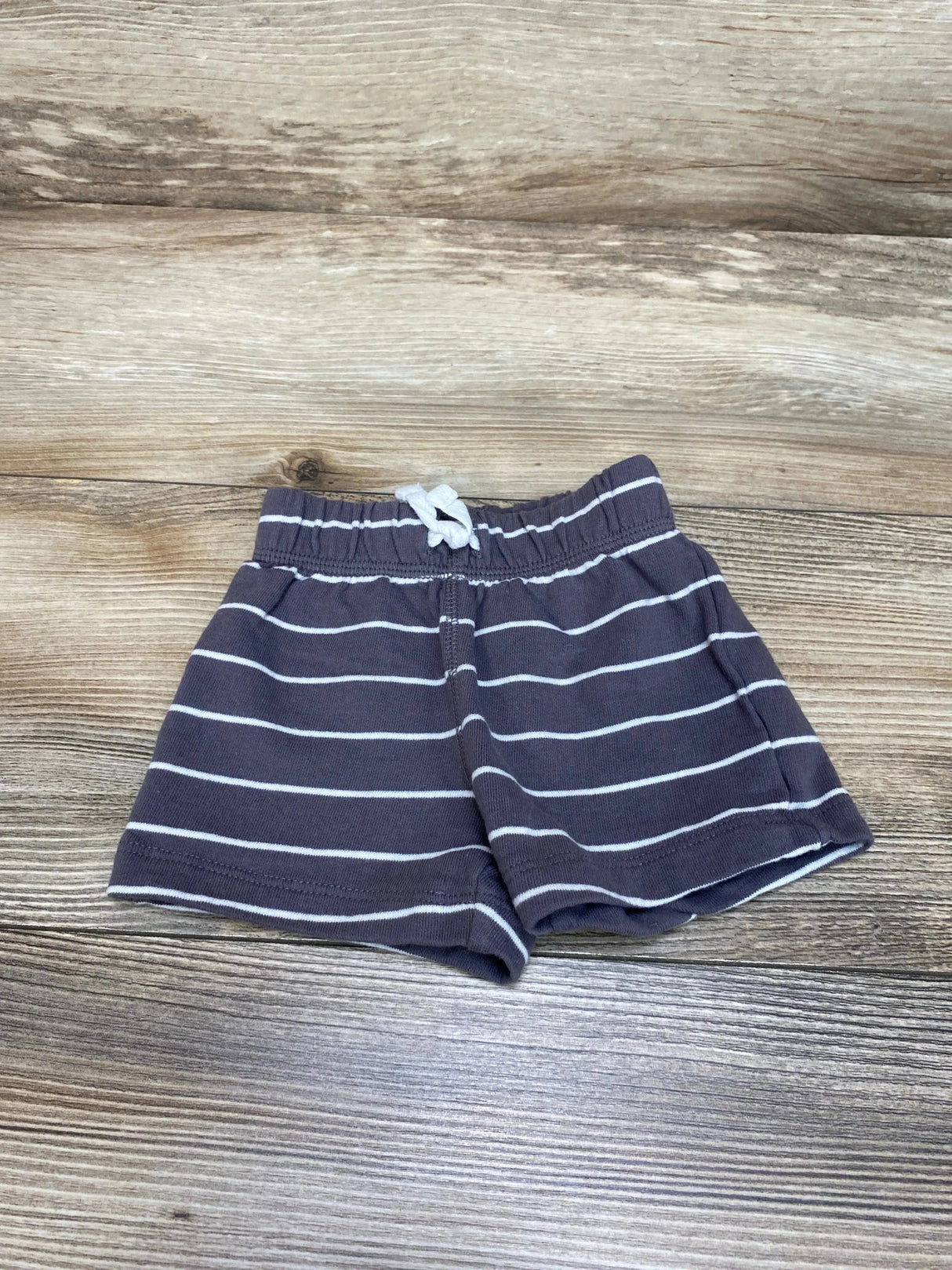 Carter's Grey Striped Cotton Shorts sz 3m