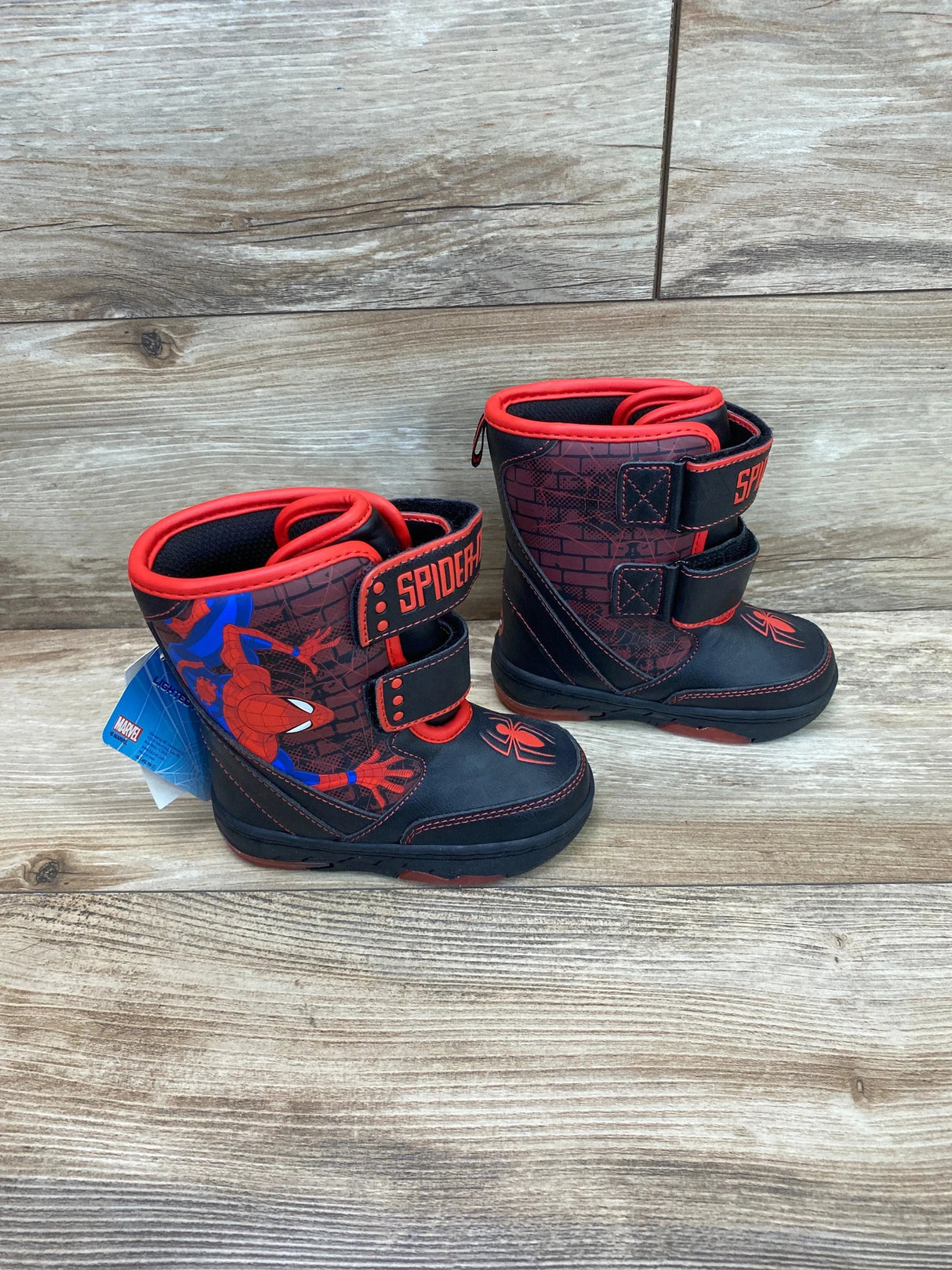 NEW Marvel Toddler Boys' Spider-Man Winter Snow Boots sz 7c