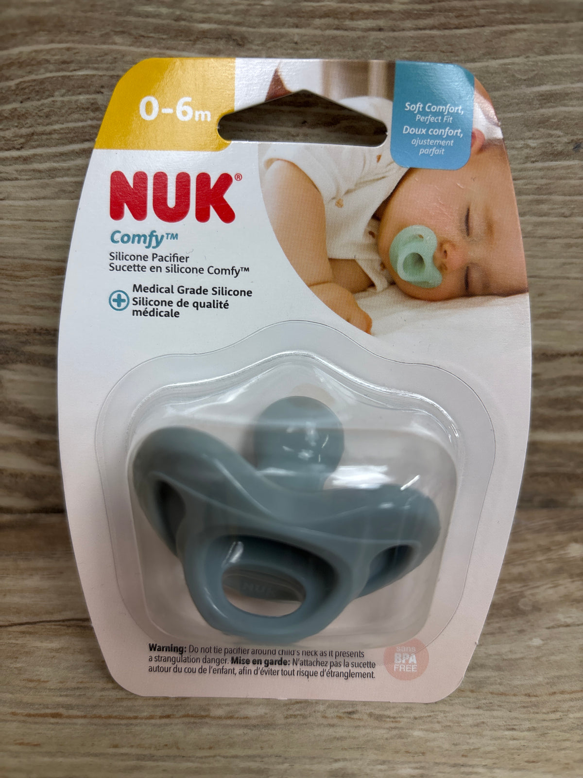 NEW NUK Comfy Silicone Pacifier Blue 0-6m
