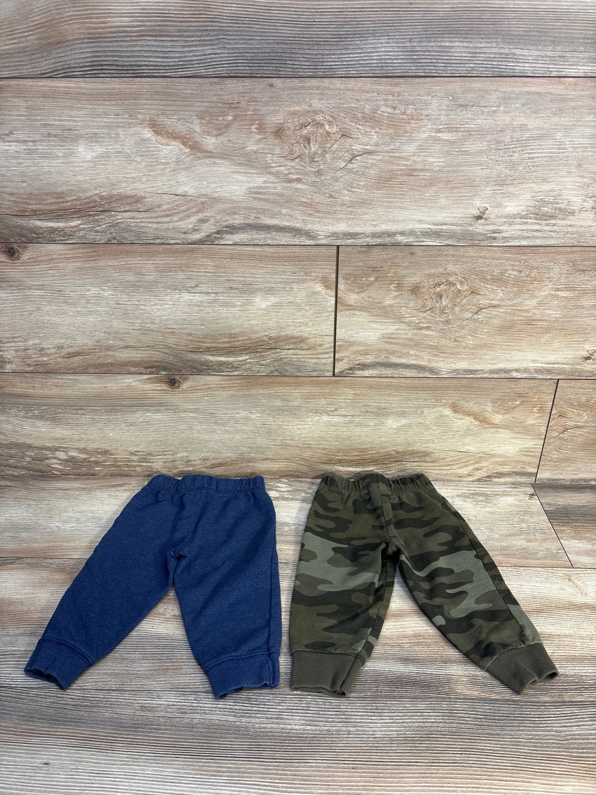 Carter's 2pk Boy Pull-On Drawstring Joggers Navy/Camo sz 9m