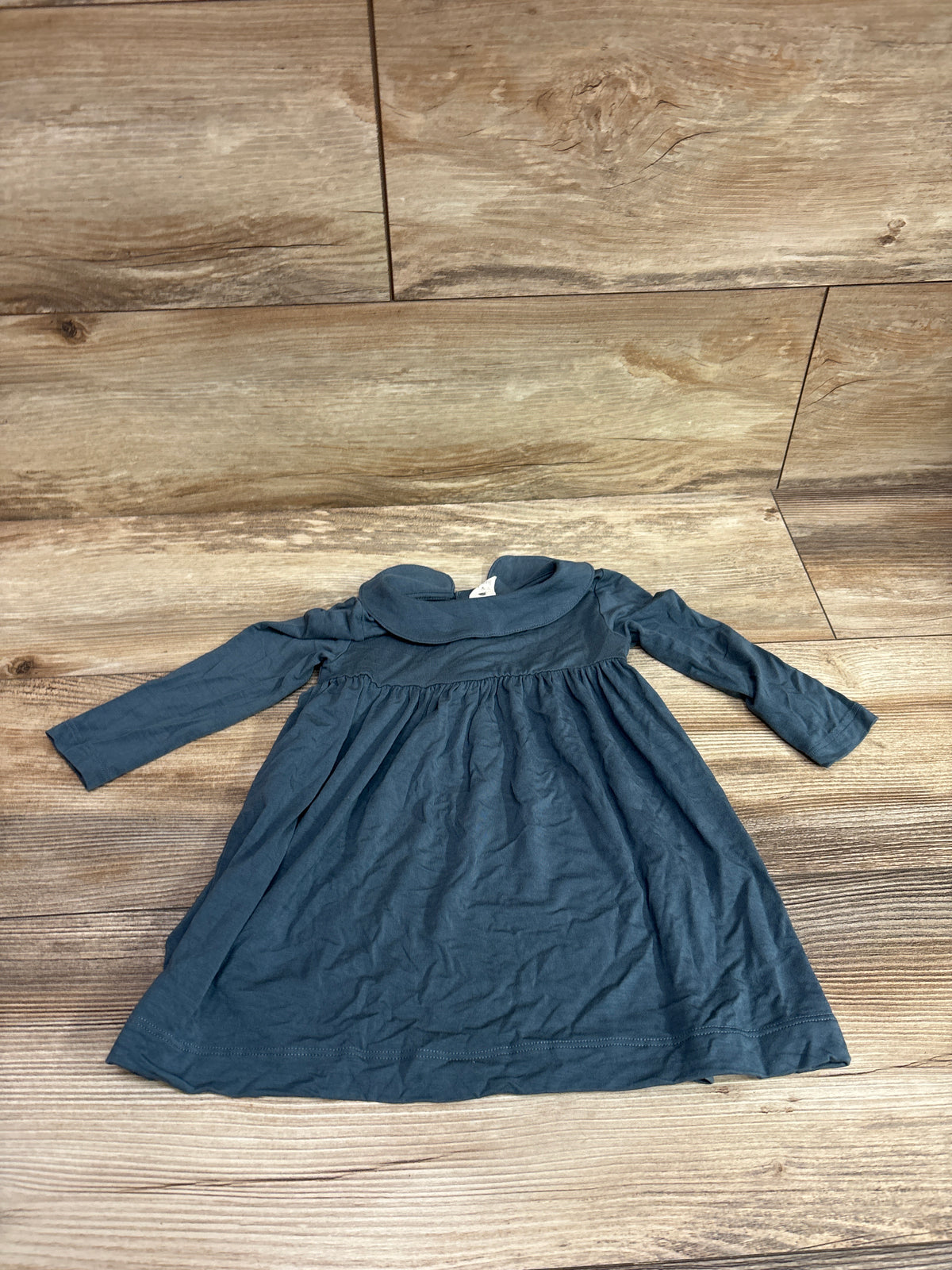 Kate Quinn Bamboo Henley Peter Pan Collar Dress Blue sz 6-12m