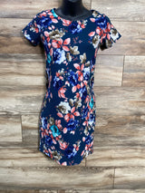 Pink Blush Maternity Floral Bodycon Dress Navy sz Small