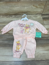NEW Disney Baby Winnie The Pooh 2pc Sweatshirt & Joggers Set Pink sz 0/3m