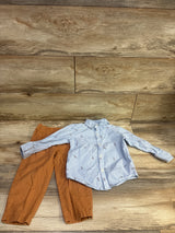 Carter's 2pc Button-Up Shirt & Pants Set Blue sz 2T