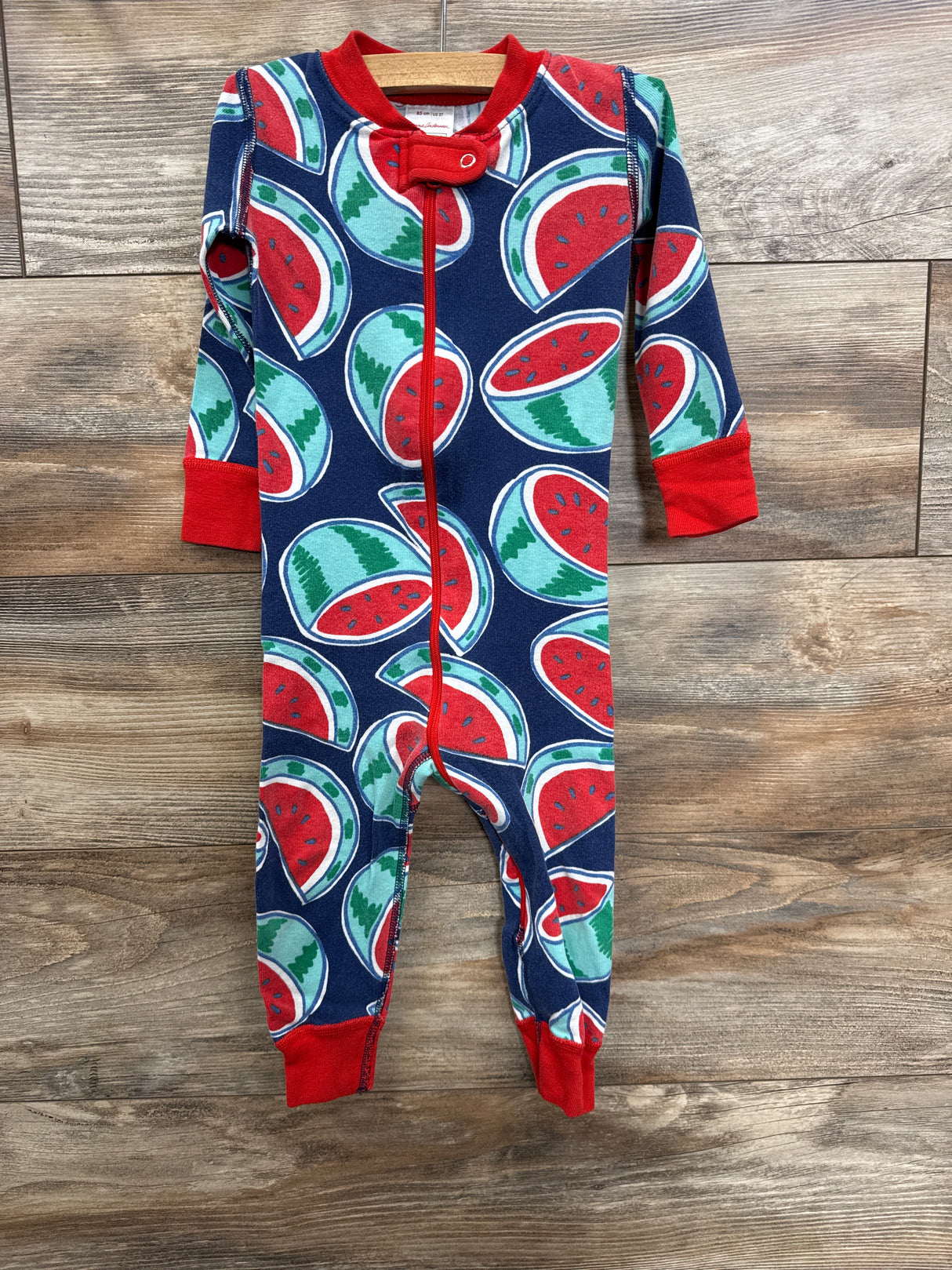Hanna Andersson Watermelon Sleeper Navy sz 2T